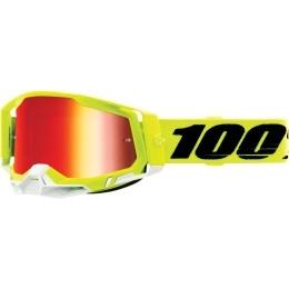 Gafas 100% Racecraft 2 amarillo fluor cristal espejo rojo
