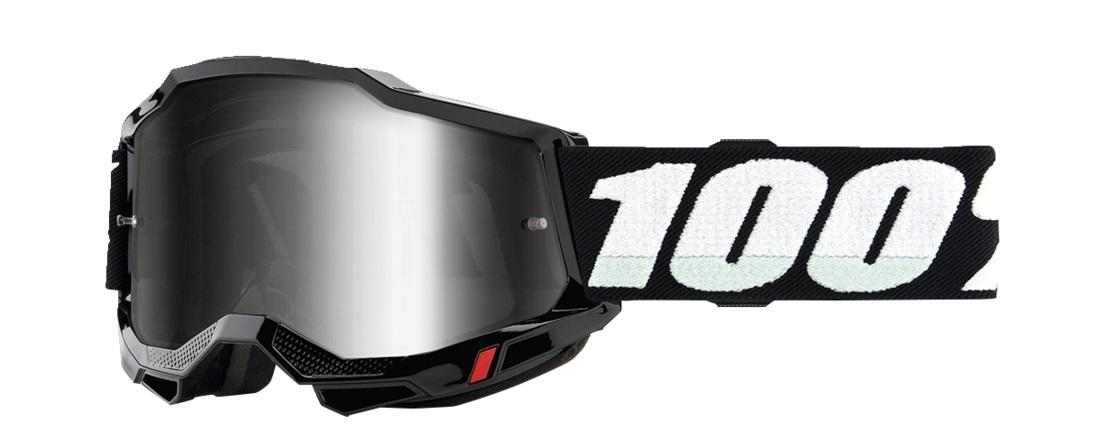 Gafas 100% Accuri 2 infantil negro cristal espejo plata