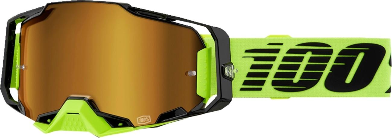 Gafas 100% Armega Neon fluor cristal espejo oro