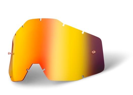 Cristal gafas 100% Accuri, Racecraft, Strata Espejo rojo antifog