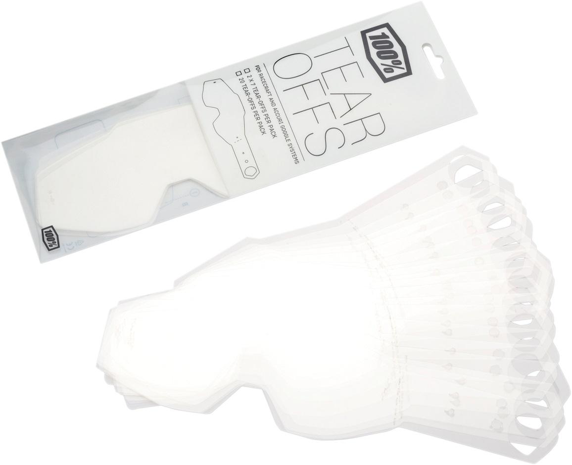 Tear Off gafas 100% Accuri, Racecraft, Strata (Pack 50 und)