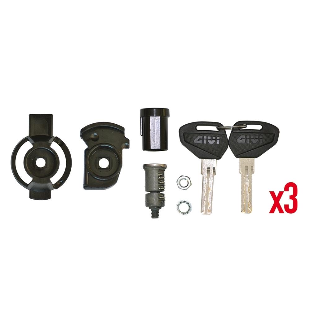 Kit 3 cerraduras seguridad baules Givi