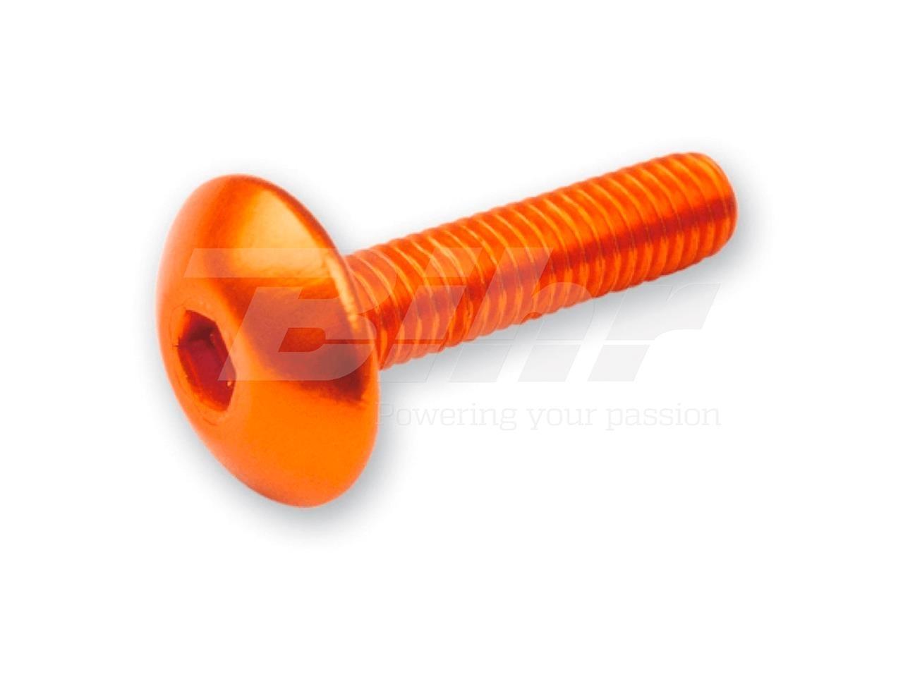 Kit 6 tornillos allen c/alomada M5x30. Naranja