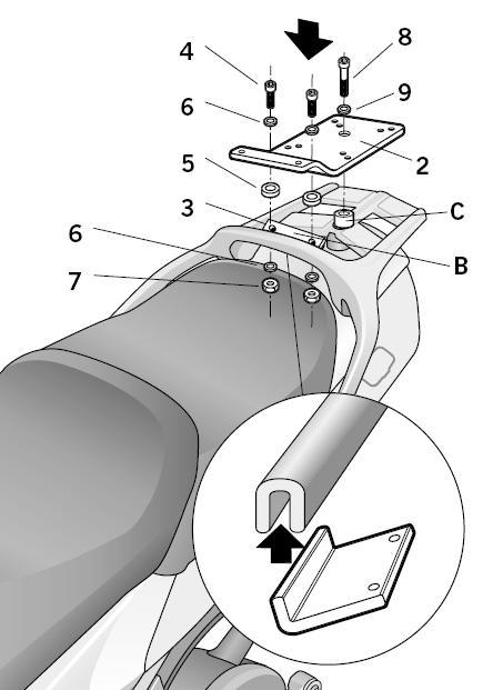 Soporte baul Shad Top master Yamaha FJR 1300 2001-2005