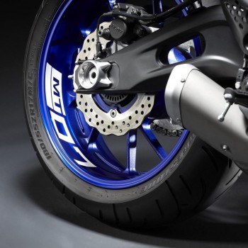 Adhesivos reflectantes llanta trasera Yamaha MT-07 2018-2024 platas